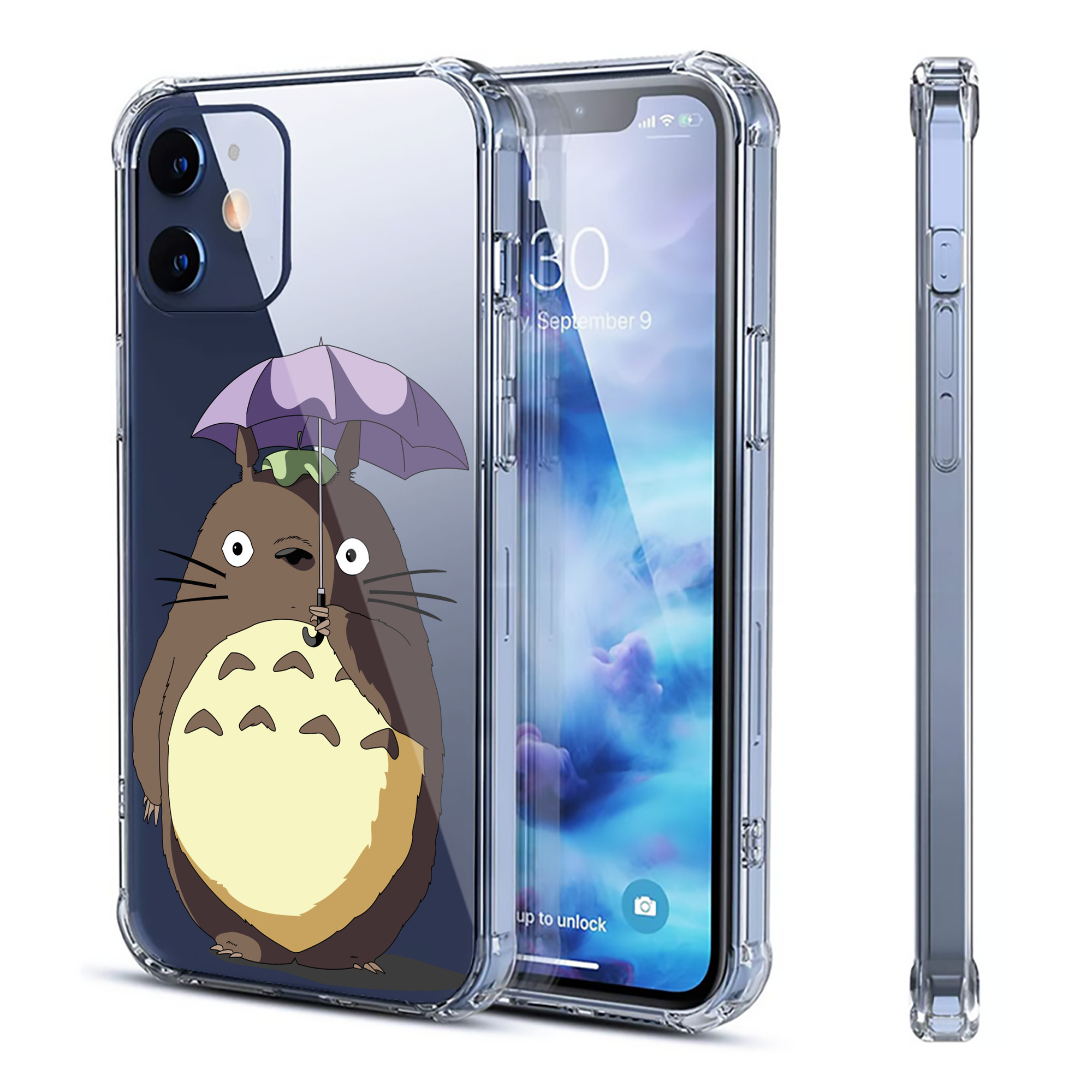 （画像用） となりのトトロ 草壁メイ 草壁サツキ My Neighbor Totoro Satsuki Kusakabe Mei Kusakabe 【iPhone 12シリーズ対応】透明スマホケース（クリアソフトケース）